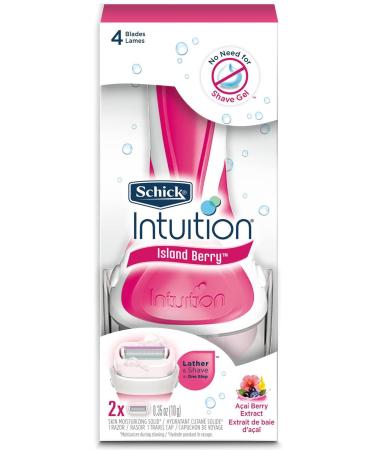 Schick Intuition Women's Razor Bundle - 4 Colors & Styles - Pure Nourishment, Sensitive Care, Island Berry, Fresh Citrus - 4 Handles & 8 Refills - Buy Online on GoSupps.com