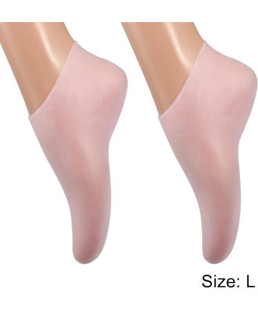 VOCOSTE 1 Pair Moisturizing Gel Socks Cracked Foot Care Protector Ankle Silicone Socks Pink L Size - Buy Online on GoSupps.com