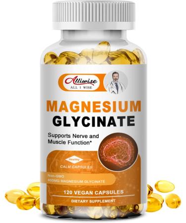 Magnesium Glycinate 400mg Softgels with Vitamin B6 & D3 - 120 Count | High Bioavailability for Sleep, Calm & Overall Health - Buy Online on GoSupps.com