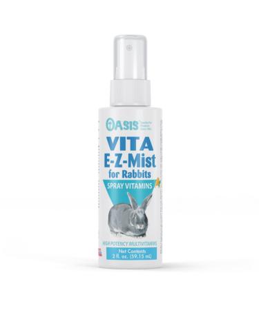 OASIS Vita E-Z Mist All-in-1 Multivitamins for Rabbits - Daily Vitamin Supplement Supports Healthy Bones Joints & Digestion Promotes Healthy Skin & Fur Coat 2-Ounces