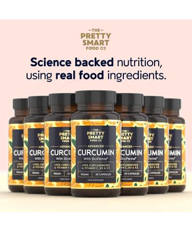 Curcumin 95 & BioPerine Capsules - High Strength Turmeric with Black Pepper for Enhanced Absorption - 60 Capsules - Made in UK - Buy Online on GoSupps.com
