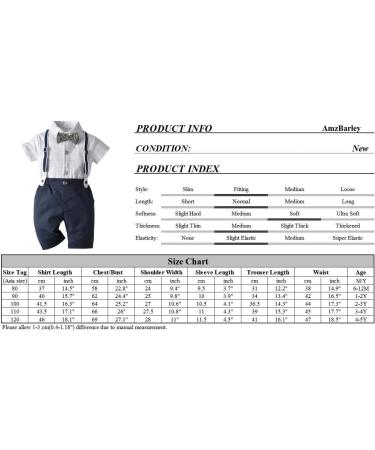 AmzBarley Baby Boys Gentlemans Suit | Long/Short Sleeve Dress Shirt, Pants, Vest, Bowtie | Tuxedo Rompers for Kids | 1-2 Years - Buy Online on GoSupps.com