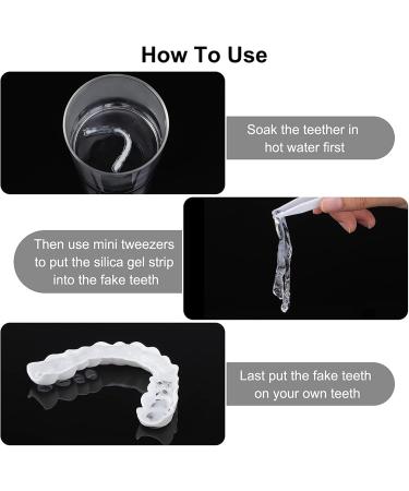 Mxrfactory Instant Veneers & Snap-On Dentures - Comfortable Upper & Lower Teeth Cosmetic Solutions | 14 Pairs Unisex - Buy Online on GoSupps.com