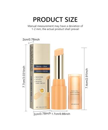 Portable Under Eye Brightener Balm Stick for Dark Circles & Puffiness | On-the-Go Depuffing Eye Balm to Refresh & Revive Tired Eyes Hydrating Stick for a Brightened Look (4g) 1 Ounce (Pack of 1) - Buy Online on GoSupps.com