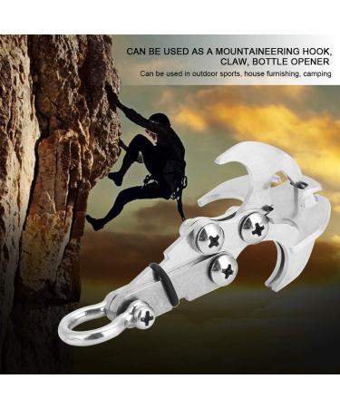 Stainless Steel Climbing Claw - Foldable Grappling Hook & Carabiner for Outdoor Survival Mountaineering & Hiking - Buy Online on GoSupps.com