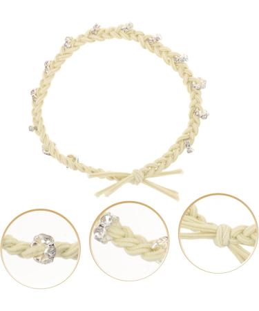 Beaupretty Diamond-encrusted Colorful Twist Hair Rope Elastic Hair Bands Hair Accessory Rhinestone Hair Clips Girls Hair Ties Tiara Miss Fabric + Diamond Headgear Rhinestones - Buy Online on GoSupps.com