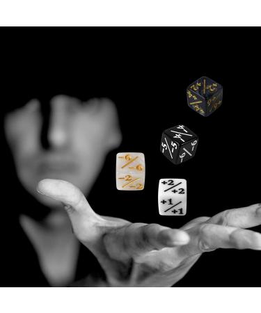 48 Pcs Glitter Sparkle MTG Loyalty Dice Set - Black & White | Magic The Gathering Token Dice for CCG Card Gaming - Buy Online on GoSupps.com