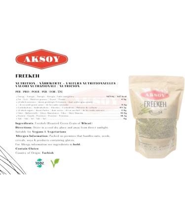 Aksoy Wholefoods Whole Grain Freekeh 1.25KG 1.25 Kilograms - Buy Online on GoSupps.com
