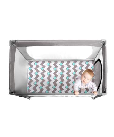COSMOPLUS Stretch Fitted Mini Crib Sheets 2 Pack for Pack n Play - Ultra Soft Whale/Cloud Design - Buy Online on GoSupps.com