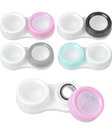 20PC Contact Lens Container Set - Travel-Friendly Screw Cap Cases in 5 Colors for Lenses & Glasses - Buy Online on GoSupps.com