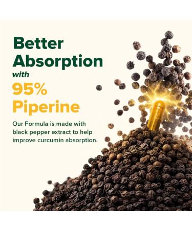 VAHDAM Turmeric Curcumin Supplement 2000mg (500mg Curcuminoids) with Boswellia & Piperine for Fast Absorption | Supports Joint Health and Mobility | 90 Capsules - Buy Online on GoSupps.com