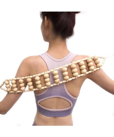Wood Therapy Cellulite Massage Roller Rope | Self Massage Tools for Pain Relief | Body Shaping Roller for Neck, Leg & Back | 20x3 Inch - Buy Online on GoSupps.com