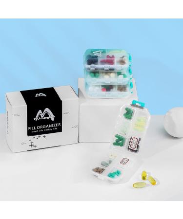 Muchengbao 4 Pack Weekly Pill Box 7 Days 10 Compartments Easy Open Medication Organizer - Buy Online on GoSupps.com