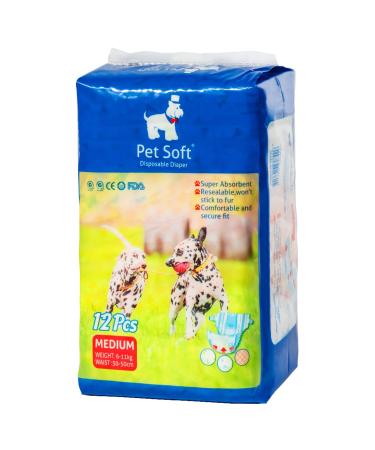 PET soft disposable dog diapers for bitches 36 pieces high-suction cat dogs Dogs diapers for bitches incontinence heat urinary tract (m 36) m 36.0