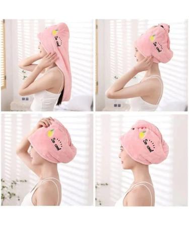 Soft Coral Fleece Hair Towel Set | Super Absorbent Yellow Hair Wrap Turban | Rapid Drying Microfiber Towel for Women & Children - Buy Online on GoSupps.com