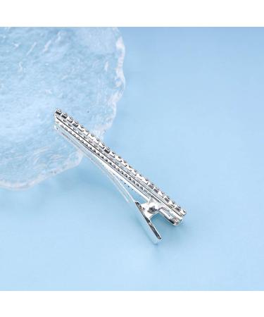 Wendalern Boho Crystal Hair Clip Silver Rhinestone Bobby Pins Geometric Crystal Hair Pins Small Square Hair Clips Barrette Hair Accessories for Women and Girls - Buy Online on GoSupps.com