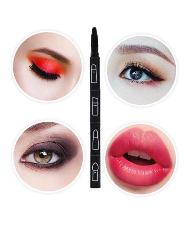 Premium 4-in-1 Detachable Makeup Brush Kit - Portable Travel Lip Eyeshadow & Eyebrow Brushes (Black) - International Shipping Available - Buy Online on GoSupps.com