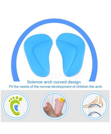 Kids Gel Orthotics Arch Support Pads for Flat Feet - O/X Type Leg Corrective Insoles Silicone Posture Corrector for Plantar Fasciitis Shock Absorbing Inserts for Children - International Shipping Available - Buy Online on GoSupps.com