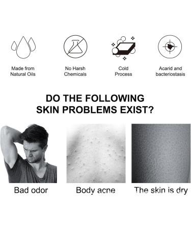 KOAHDE Oil Control Soap for Men Body Soap Bar for Men Men's Body Soap Natural Soap for Men Deep Cleanse Bar Soap Moisturizing Soap for Men Men's Pine Tar Soap Handmade Brightening Pine Tar Soap 1PC - Buy Online on GoSupps.com