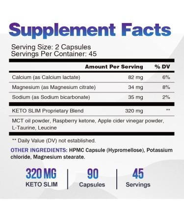 Fast Slim Pro Keto Diet Pills- 90 Capsules for Easy Ketosis & Weight Control Apple Cider Vinegar & BHB Salt Supplement to Burn Fat, Boost Energy & Suppress Cravings 1000mg for Men and Women - Buy Online on GoSupps.com