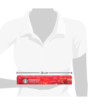 STARBUCKS Toffee Nut Flavoured Coffee by Nespresso Blonde Roast Coffee Capsules 8 x 10 (80 Capsules) - Buy Online on GoSupps.com