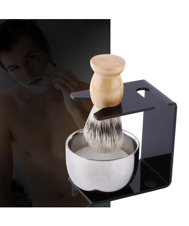 Premium 4-Piece Razor Set for Men | Black Razor Tool Stand Nylon Hair Brush Stainless Steel Bowl & Soap | International Shipping - Buy Online on GoSupps.com