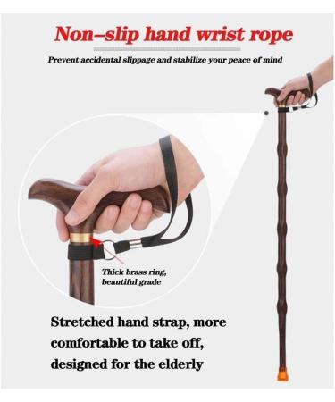 Redwood Old Man Walking Stick Slippery Old Hand Walking Turn Elm Cane Solid Wood Walking Stick Cane Beautiful Scenery - Buy Online on GoSupps.com