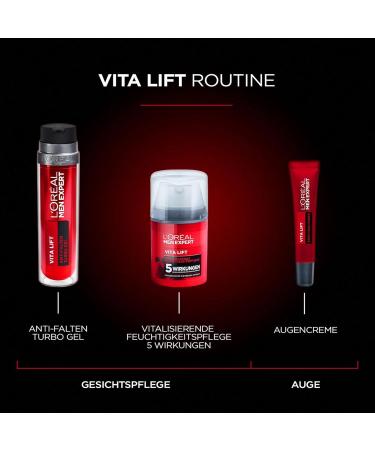 L'Or al Paris Men Expert Anti Aging Eye Cream for Men Reduces Wrinkles & Dark Circles Vita Lift 15ml International Shipping Available - Buy Online on GoSupps.com