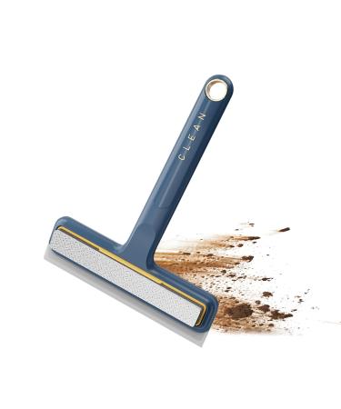 Ristyur Window Screen Cleaner Brush - 4-in-1 Cleaning Brush For Window Screen - Wet And Dry Dual-Use Household Screen Cleaner Tool Pet Hair Brush Door Window Broove Clean Blue