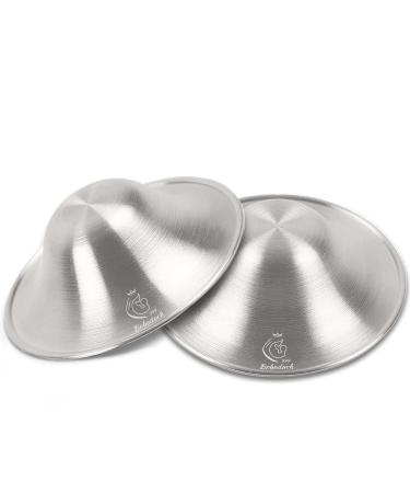 Boboduck Silver Nipple Shields 999 Silver Cups for Breastfeeding Essentials Breast Shields for Nursing Newborns Silver Nipple Guards and Pads (Small)