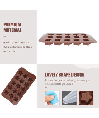 MAGICLULU 1 Set Chocolate Mold Ice Cube Gum Star Pie Pans Animal Stencils Star Shaped Candy Silicone Molds Silicone Ice Cube Molds Star Pasties Crayon Mold Baking Supplies Cake Silica Gel 21x10.5cm Brown - Buy Online on GoSupps.com