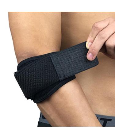 Tennis Elbow Brace - Breathable Padded Support Sleeve | Adjustable Anti-Collision Fitness Brace for Basketball Tennis & Badminton | Best Athletic Elbow Support in Black - Buy Online on GoSupps.com