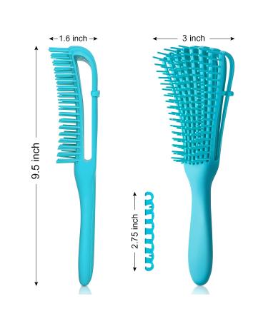 Beature Detangling Brush 2Pcs - Curly Hair Detangler for Women and Kids - Ideal for 3a to 4c Hair Types - Great for Thick Wet Hair - Blue (Pack of 2) - Buy Online on GoSupps.com