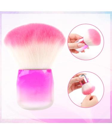 ANGNYA Soft Kabuki Nail Dust Brush for Acrylic Nails - Pink White Hair with Gradient Handle - Buy Online on GoSupps.com