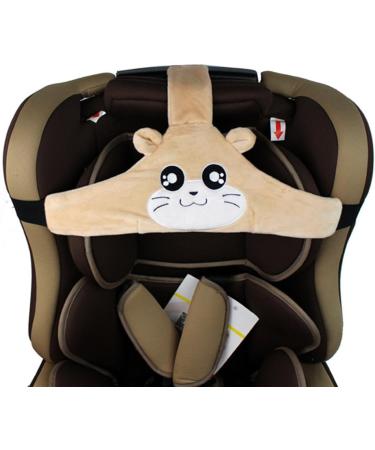 MINGZE Baby Child Car Seat Head Support - Adjustable Sleep Positioner & Safety Belt Protector (Yellow) - Buy Online on GoSupps.com