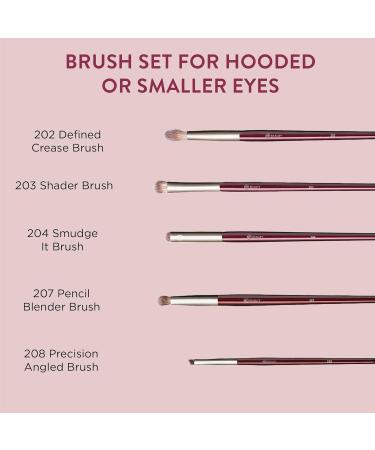 BK BEAUTY 5PC Brush Set for Hooded & Smaller Eyes | Premium Eyeshadow Brushes for Blending Smudging & Defining | Perfect Eye Makeup Tools - Buy Online on GoSupps.com