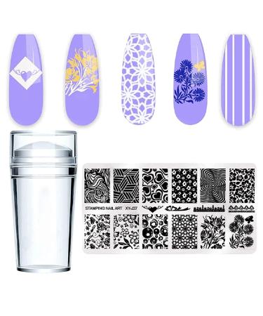 French Nail Stamper Set - Clear Silicone Stamping Jelly with Scraper for DIY Nail Art - Transparent, No Misplacement - Nail Manicure Kit - Buy Online on GoSupps.com