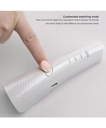 Mini UV Nail Lamp Quick Drying Gel Nail Light with 3 Gears Portable Nail Dryer with Lasting Endurance Compact Size for Home DIY Manicure (Silver) - Buy Online on GoSupps.com