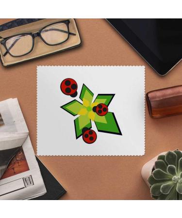 Buy Azeeda Ladybird & Flower Microfiber Glasses Cleaning Cloths - Pack of 2 | International Shipping Available - Buy Online on GoSupps.com