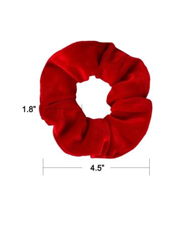 Ondder Velvet Scrunchies 3 Pack Red - Hair Bobble Elastics & Headbands - Buy Online on GoSupps.com