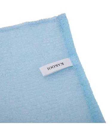 KAKOOI Long Exfoliating Nylon Bath Cloth 35 inches - Set of 3 Blue Yellow Pink | Magic Shower Washcloth for Body - Buy Online on GoSupps.com