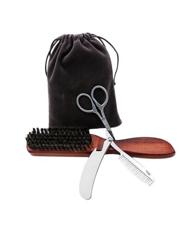Minkissy suits for men 1 set brush set care set care set Schnurr kamm trimmer men comb for men single handle razor hairdressing ridge adjust man chips wood