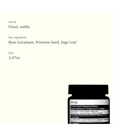 Aesop Primrose Facial Cleansing Masque - 2.47 oz | Premium Skin Care for Radiant Complexion - Shop Internationally - Buy Online on GoSupps.com