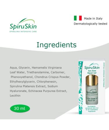 Spiruskin Eye Zone Repair Gel 30ml - Revitalize & Brighten Your Eyes | International Shipping Available - Buy Online on GoSupps.com
