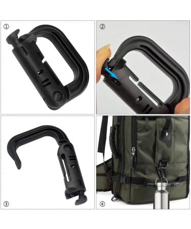 HOUSON 12-Piece Carabiner Set | Durable Molle D-Shape Plastic Snap Hooks - Green | Ideal Outdoor Accessories for Camping Hiking & More - Buy Online on GoSupps.com