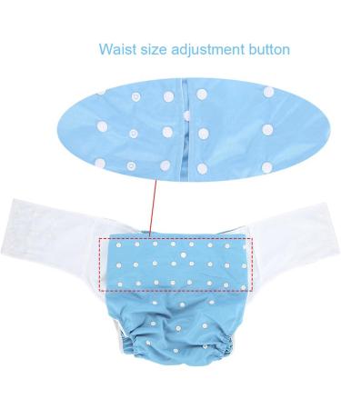 Premium Washable Adult Diaper | Adjustable Incontinence Care | Sky Blue Cloth Diaper with Exhaustive Pocket Design - Buy Online on GoSupps.com