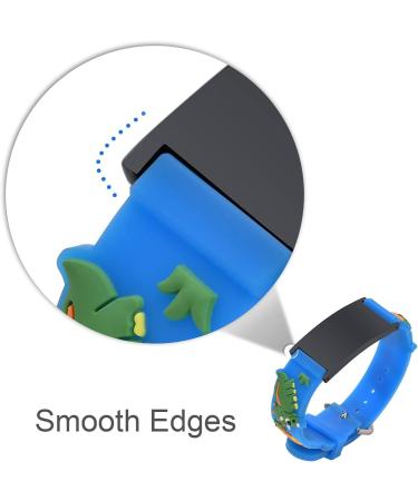 Customized Kids Safety ID Wristband | Personalized Medical Alert Bracelet for Boys & Girls | Outdoor Anti-Lost Bracelet with Cartoon Pattern | Blue Silver Butterfly Design - Buy Online on GoSupps.com