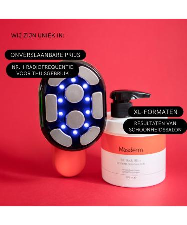  MASDERM MASDERM Pack Cellulite 2 in 1 RF Device in Cream - 500 ml Professional Body Firming Massager - Cavitation and Radio Frequency Home Use - Buy Online on GoSupps.com