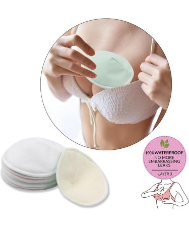 PINOWU Women's Nursing Pads - Reusable Breastfeeding Nipple Covers - 8 Washable Pads + Wet Bag - Maternity Essentials (Pastel Touch Large 4.7 - Buy Online on GoSupps.com