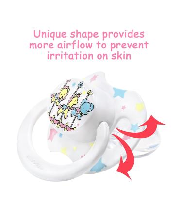 Shop LittleForBig Large Shield Pacifier Generation II - Adult Size Printed Set in Little Circus Pattern | International Shipping Available - Buy Online on GoSupps.com